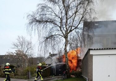 Foto bij het artikel: "Schuur in as gelegd"