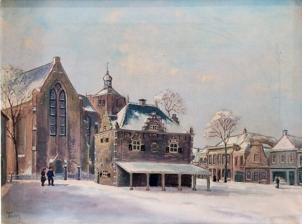 Doeken Piet Schoen in vroegere stadhuis