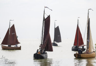 Foto bij het artikel: "Zeilwedstrijd Staverse jollen bij Laaxum"