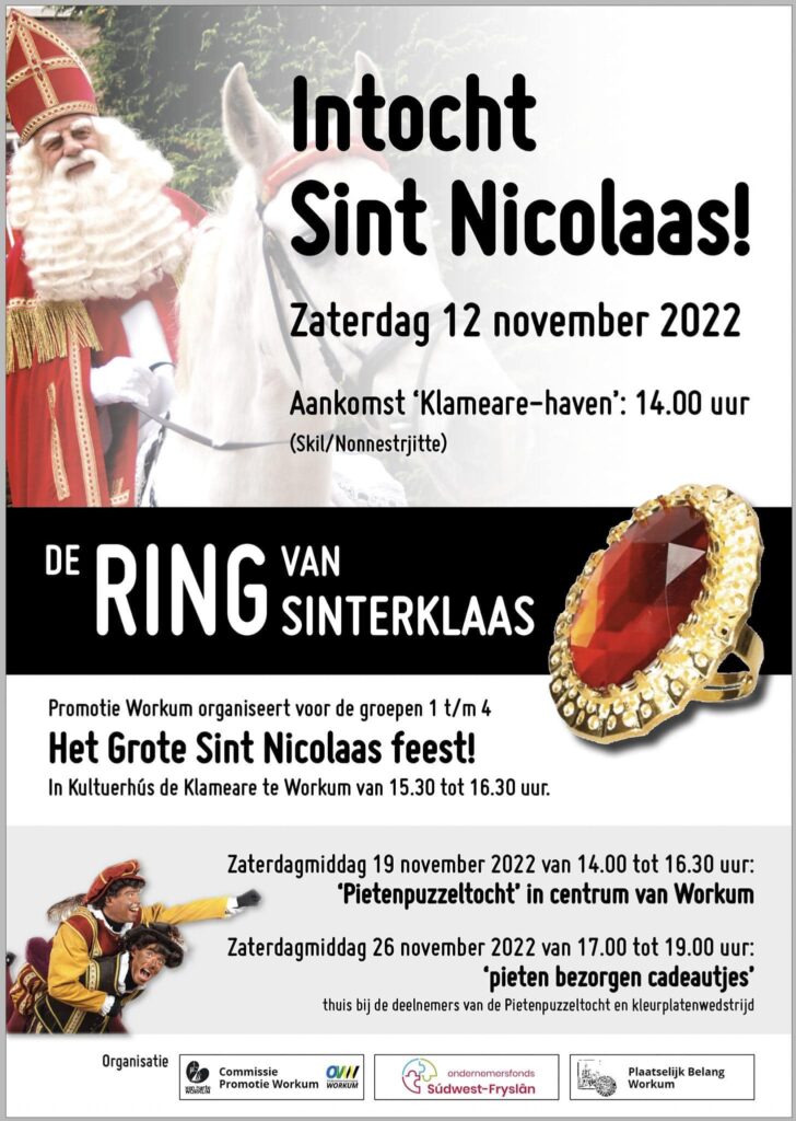 Sinterklaas meer dan welkom in Workum