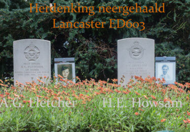 Foto bij het artikel: "Herdenking neergehaalde Lancaster ED603"