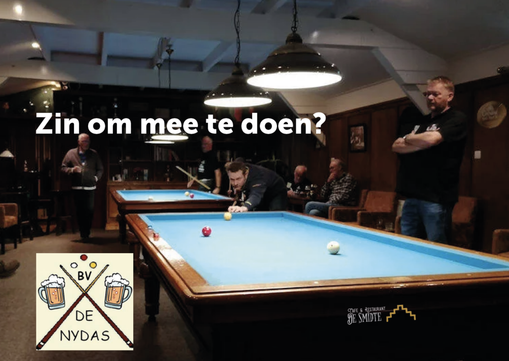 Biljartvereniging NYDAS start nieuwe seizoen