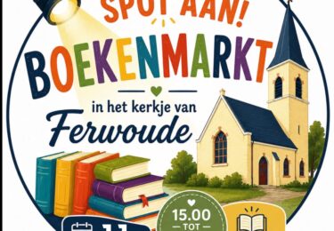Foto bij het artikel: "Boekenmarkt in het kerkje van Ferwoude"