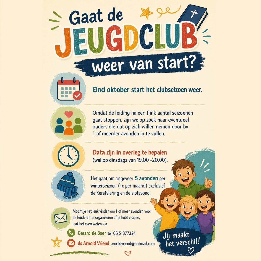 Gaat de Jeugdclub weer van start?